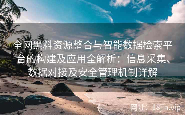 全网黑料资源整合与智能数据检索平台的构建及应用全解析：信息采集、数据对接及安全管理机制详解
